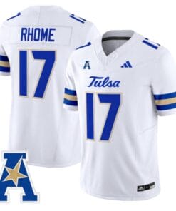 Jerry Rhome Jersey #17 Tulsa Golden Hurricane 2025 Vapor Stitched White