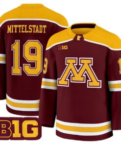 Alternative view of John Mittelstadt Jersey #19 Minnesota Golden Gophers 2025-26 Premium Stitched