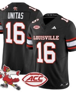Alternative view of Johnny Unitas Jersey #16 Louisville Cardinals 2025 Vapor Limited Stitched