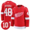 Jonatan Berggren Jersey 48 Red Wings 10 Alex Delvecchio Honoring Red