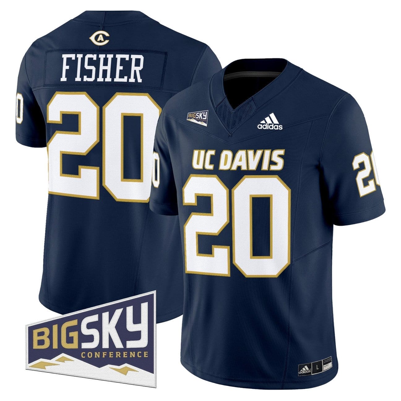 Jordan Fisher Jersey #20 UC Davis Aggies 2025 Lake Tahoe Patch Stitched - Image 5