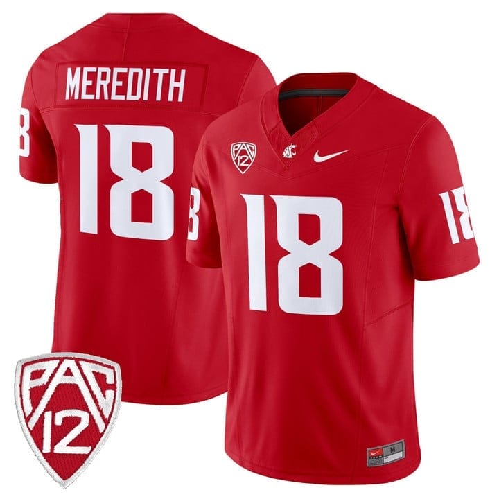 Joshua Meredith Jersey #18 Washington State Cougars 2025 Vapor Limited Stitched - Image 4