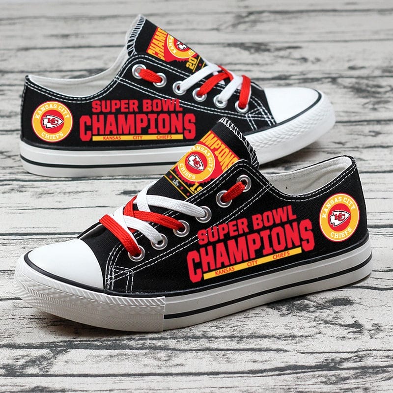 Kansas City Chiefs Low Top Canvas Sport Sneakers Shoes For Men Women Fans - Image 4
