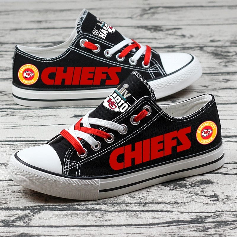 Kansas City Chiefs Low Top Canvas Sport Sneakers Shoes For Men Women Fans - Image 5