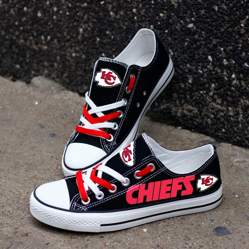 Kansas City Chiefs Low Top Canvas Sport Sneakers Shoes For Men Women Fans - Image 4