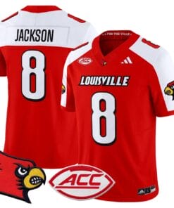 Lamar Jackson Jersey 8 Louisville Cardinals 2025 Vapor Stitched Red Alter