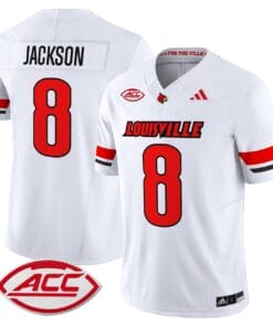 Lamar Jackson Jersey 8 Louisville Cardinals 2025 Vapor Stitched White