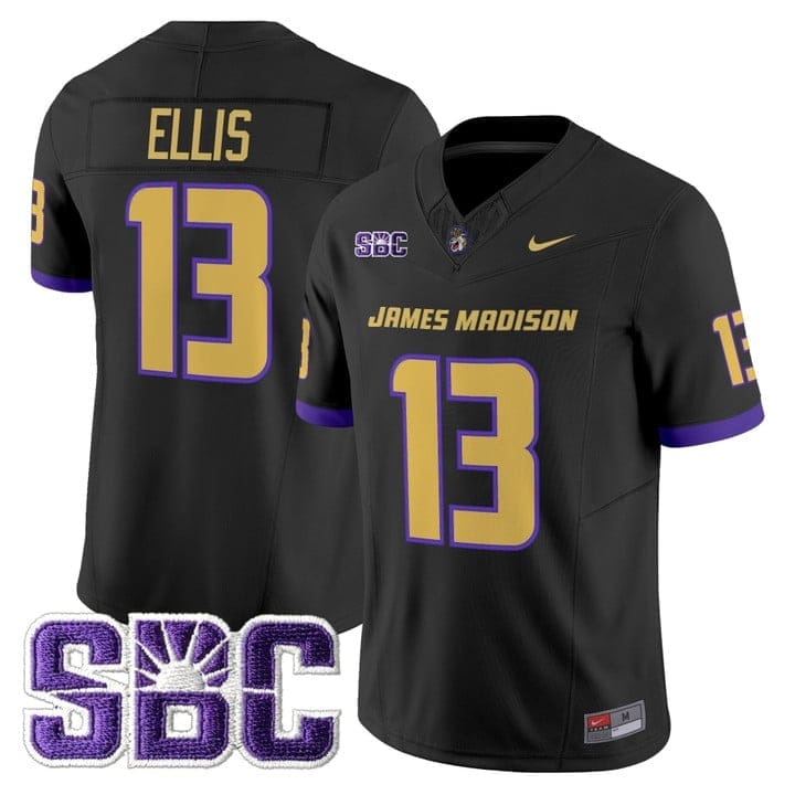 Landon Ellis Jersey #13 James Madison Dukes 2025 Vapor Limited Stitched - Image 2