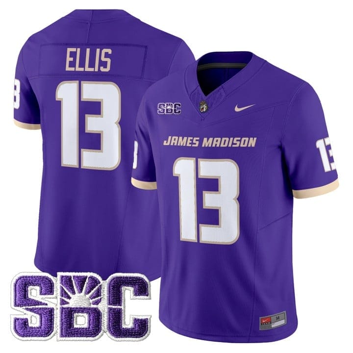 Landon Ellis Jersey #13 James Madison Dukes 2025 Vapor Limited Stitched - Image 4