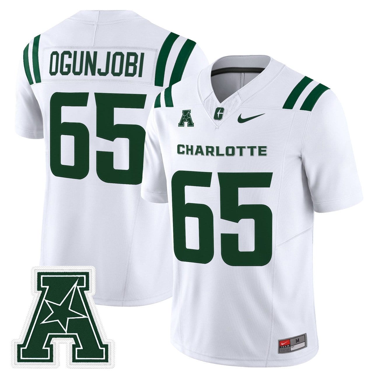 Larry Ogunjobi Jersey #65 Charlotte 49ers 2025 Vapor Limited Stitched