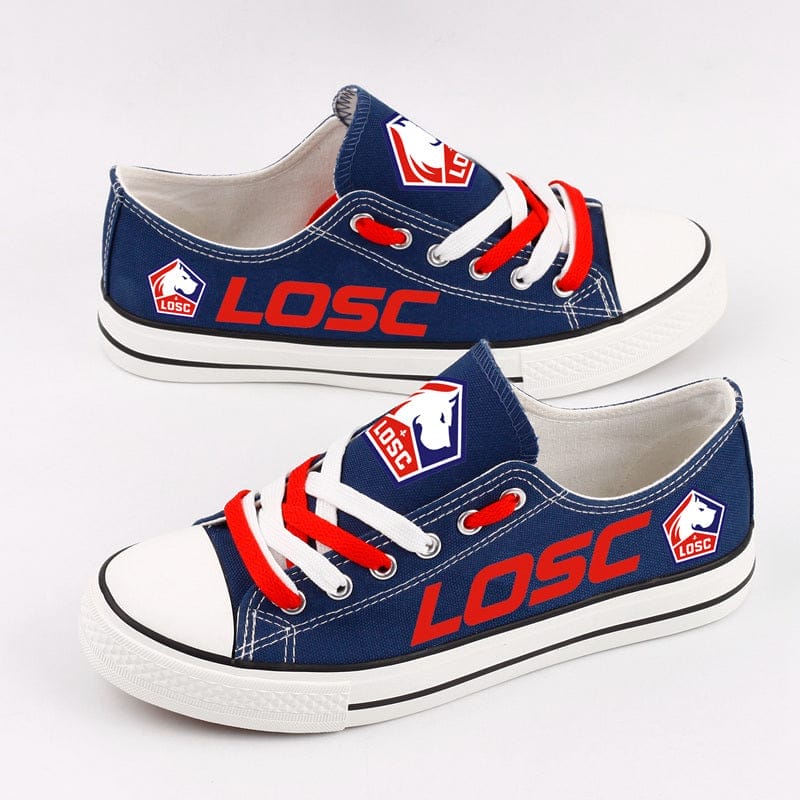 Lille OSC Low Top Canvas Sport Sneakers Shoes For Men Women Fans - Image 2