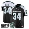 LorenzoWhiteJersey 34MichiganStateSpartans2025VaporStitchedBlackAlter