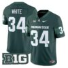 LorenzoWhiteJersey 34MichiganStateSpartans2025VaporStitchedGreen
