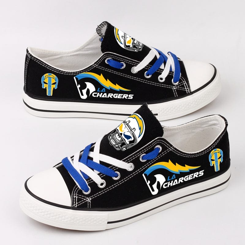 Los Angeles Chargers Low Top Canvas Sport Sneakers Shoes For Men Women Fans