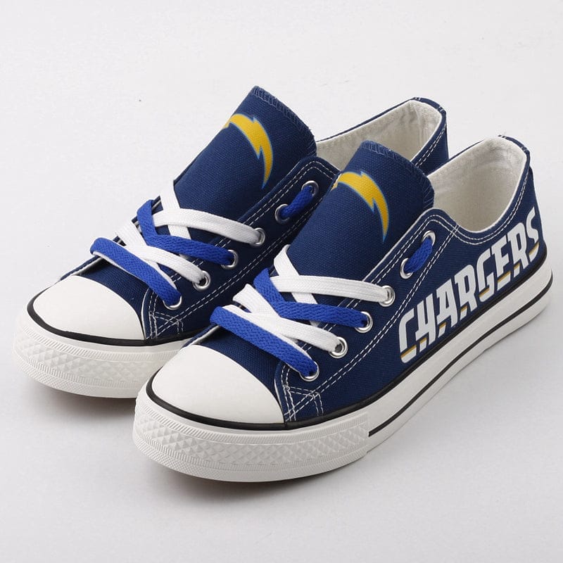 Los Angeles Chargers Low Top Canvas Sport Sneakers Shoes For Men Women Fans - Image 3