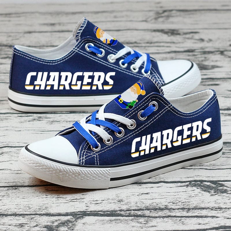 Los Angeles Chargers Low Top Canvas Sport Sneakers Shoes For Men Women Fans - Image 3