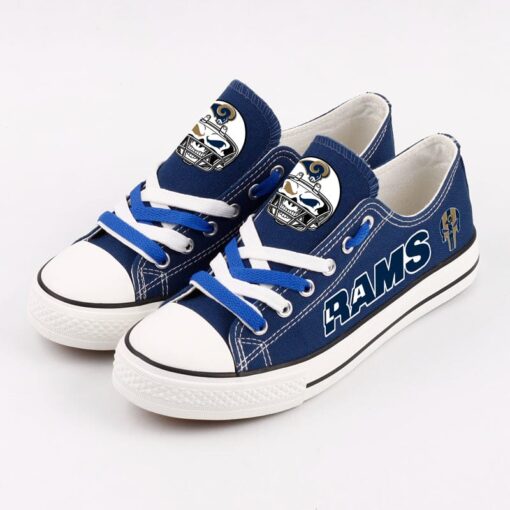 Los Angeles Rams Low Top Canvas Sport Sneakers Shoes For Men Women Fans - Image 8