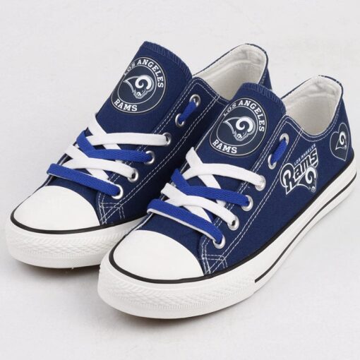 Los Angeles Rams Low Top Canvas Sport Sneakers Shoes For Men Women Fans