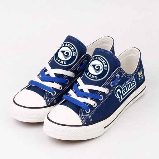Los Angeles Rams Low Top Canvas Sport Sneakers Shoes For Men Women Fans - Image 2