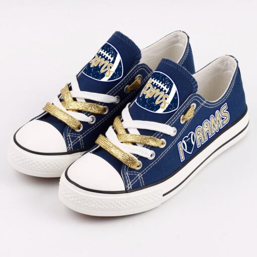 Los Angeles Rams Low Top Canvas Sport Sneakers Shoes For Men Women Fans - Image 4