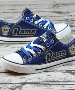 Los Angeles Rams Limited Print NFL Students Low Top Canvas Shoes Sport Sneakers 1