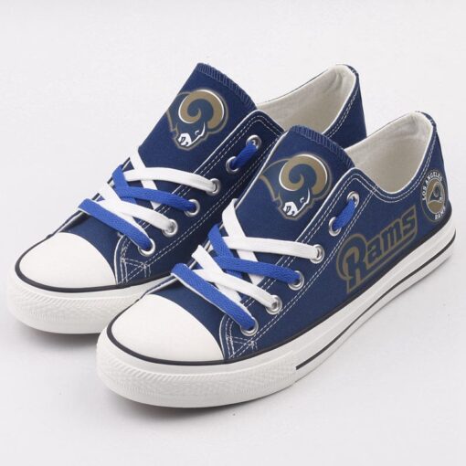 Los Angeles Rams Low Top Canvas Sport Sneakers Shoes For Men Women Fans - Image 3