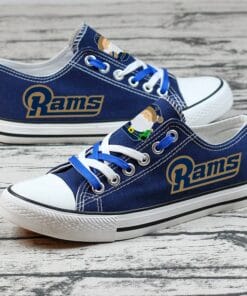 Los Angeles Rams Limited Print NFL Students Low Top Canvas Shoes Sport Sneakers 4