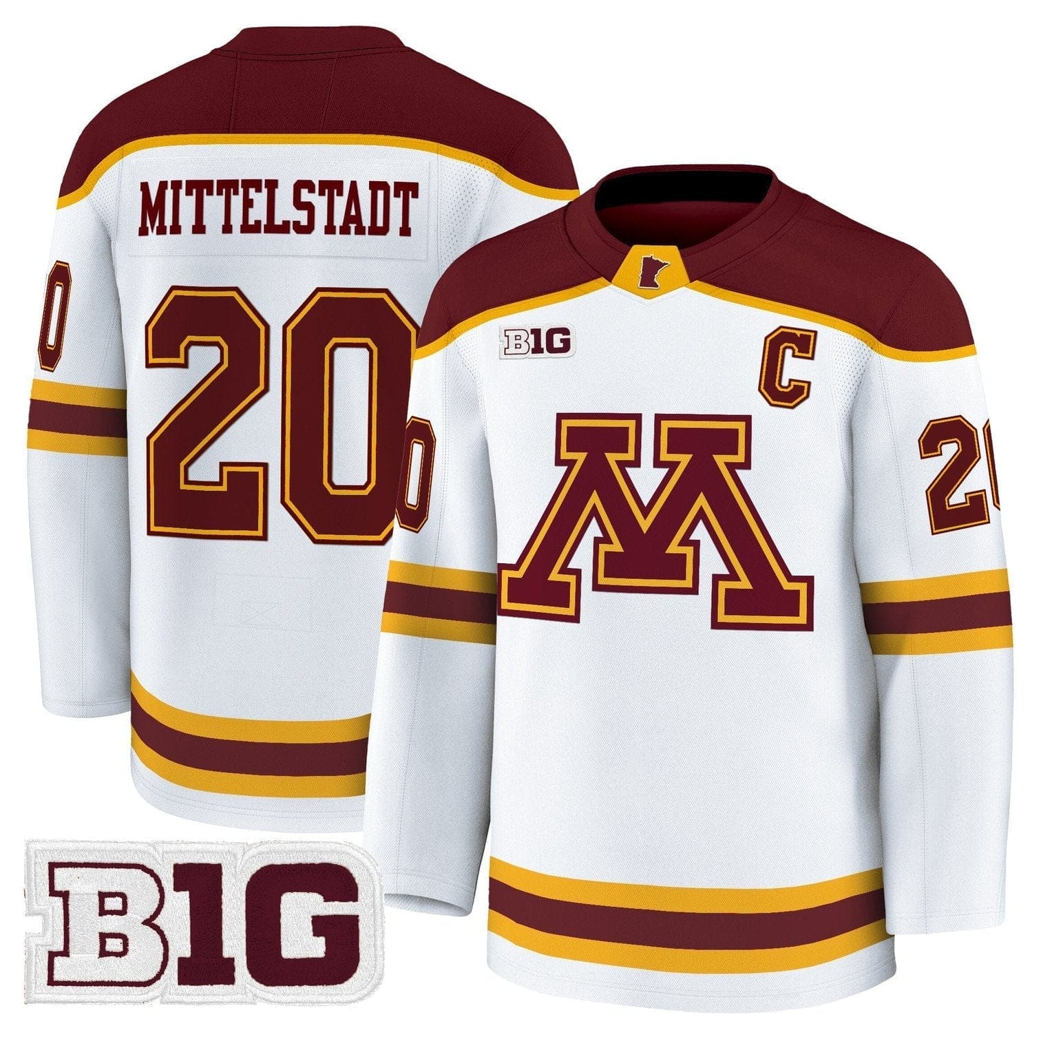 Luke Mittelstadt Jersey #20 Minnesota Golden Gophers 2025-26 Premium Stitched - Image 3