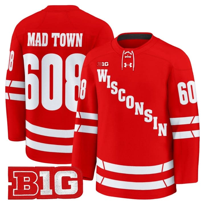 Mad Town Jersey #608 Wisconsin Badgers 2025-26 Premium Stitched