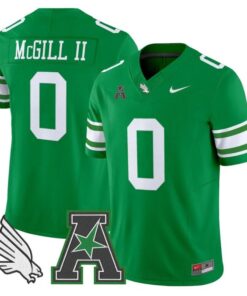 Makenzie McGill II Jersey #0 North Texas Mean Green 2025 Stitched Green