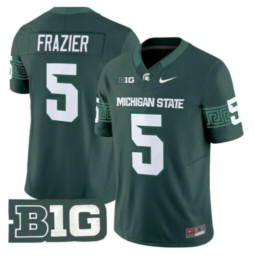Makhi Frazier Jersey #5 Michigan State Spartans 2025 Vapor Stitched Green