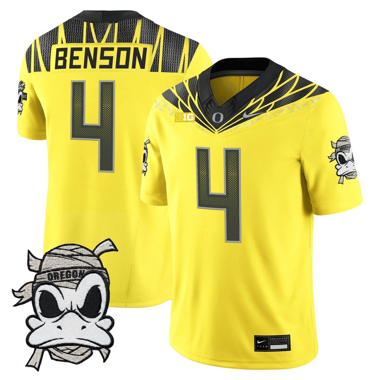 Malik Benson Jersey #4 Oregon Ducks 2025 Mummy Duck Vapor Limited Stitched - Image 4