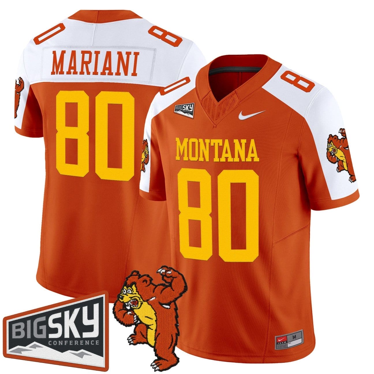 Marc Mariani Jersey #80 Montana Grizzlies 1995 Throwback Vapor Limited Stitched
