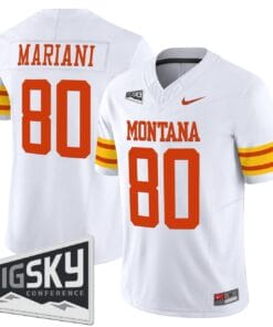 Marc Mariani Jersey 80 Montana Grizzlies 1995 Throwback Stitched White