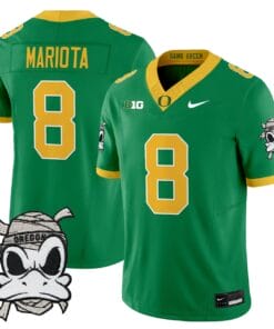 Marcus Mariota Jersey 8 Oregon Ducks 2025 Mummy Duck Vapor Stitched Green