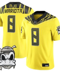 Marcus Mariota Jersey 8 Oregon Ducks 2025 Mummy Duck Vapor Stitched Yellow