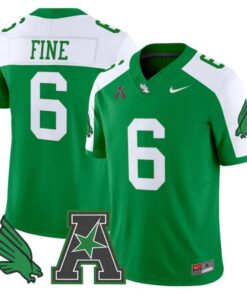 Mason Fine Jersey #6 North Texas Mean Green 2025 Vapor Stitched Green Alter