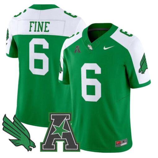 Mason Fine Jersey #6 North Texas Mean Green 2025 Vapor Stitched Green Alter
