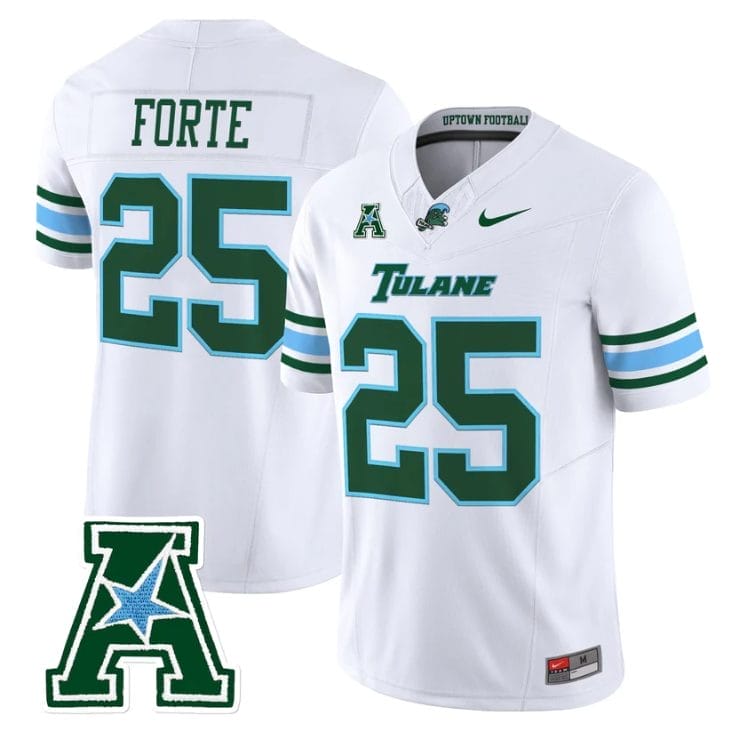 Matt Forte Jersey #25 Tulane Green Wave 2025 Vapor Limited Stitched - Image 5