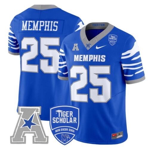 Memphis Jersey #25 Memphis Tigers 2025 Vapor Limited Stitched Royal