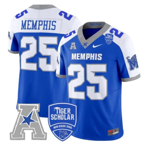 Memphis Jersey #25 Memphis Tigers 2025 Vapor Limited Stitched Royal Alter