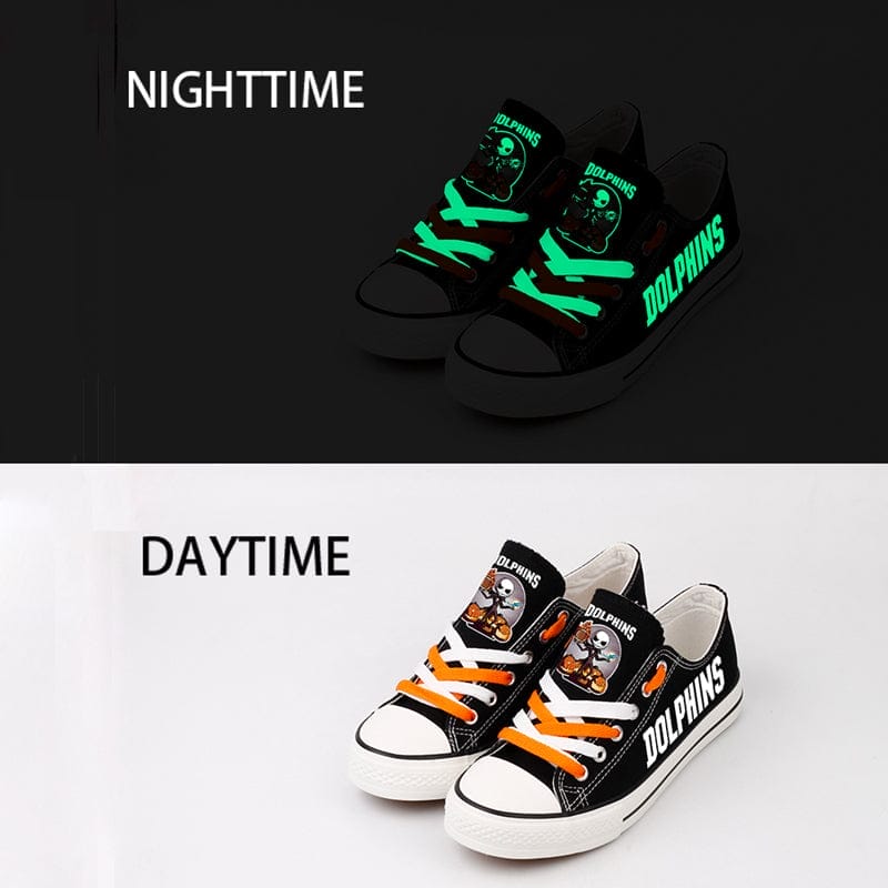 Miami Dolphins Low Top Canvas Sport Sneakers Shoes For Men Women Fans - Image 7