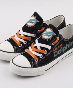 Miami Dolphins Limited Print NFL Students Low Top Canvas Shoes Sport Sneakers 2 0bcb0228 123c 454c 9d21 3296f6a850aa