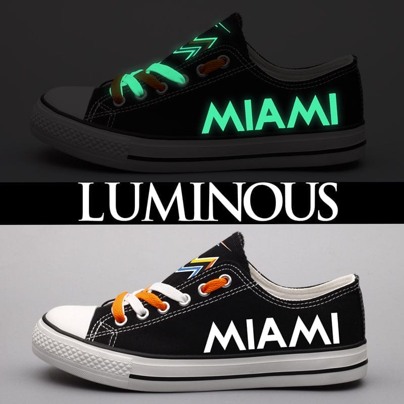 Miami Marlins Limited Print Low Top Canvas Shoes Sport Sneakers For Men Women Fans - Image 3