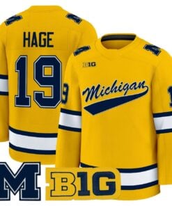 Michael Hage Jersey #19 Michigan Wolverines 2025-26 Premium All Stitched