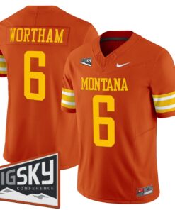 Alternative view of Michael Wortham Jersey #6 Montana Grizzlies 1995 Throwback Vapor Limited Stitched