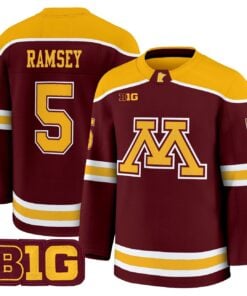 Mike Ramsey Jersey 5 Minnesota Golden Gophers 2025 26 Stitched Maroon
