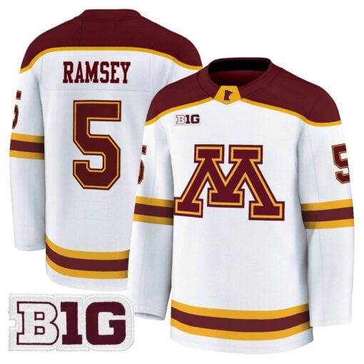 Mike Ramsey Jersey #5  Minnesota Golden Gophers 2025-26 Premium Stitched - Image 3