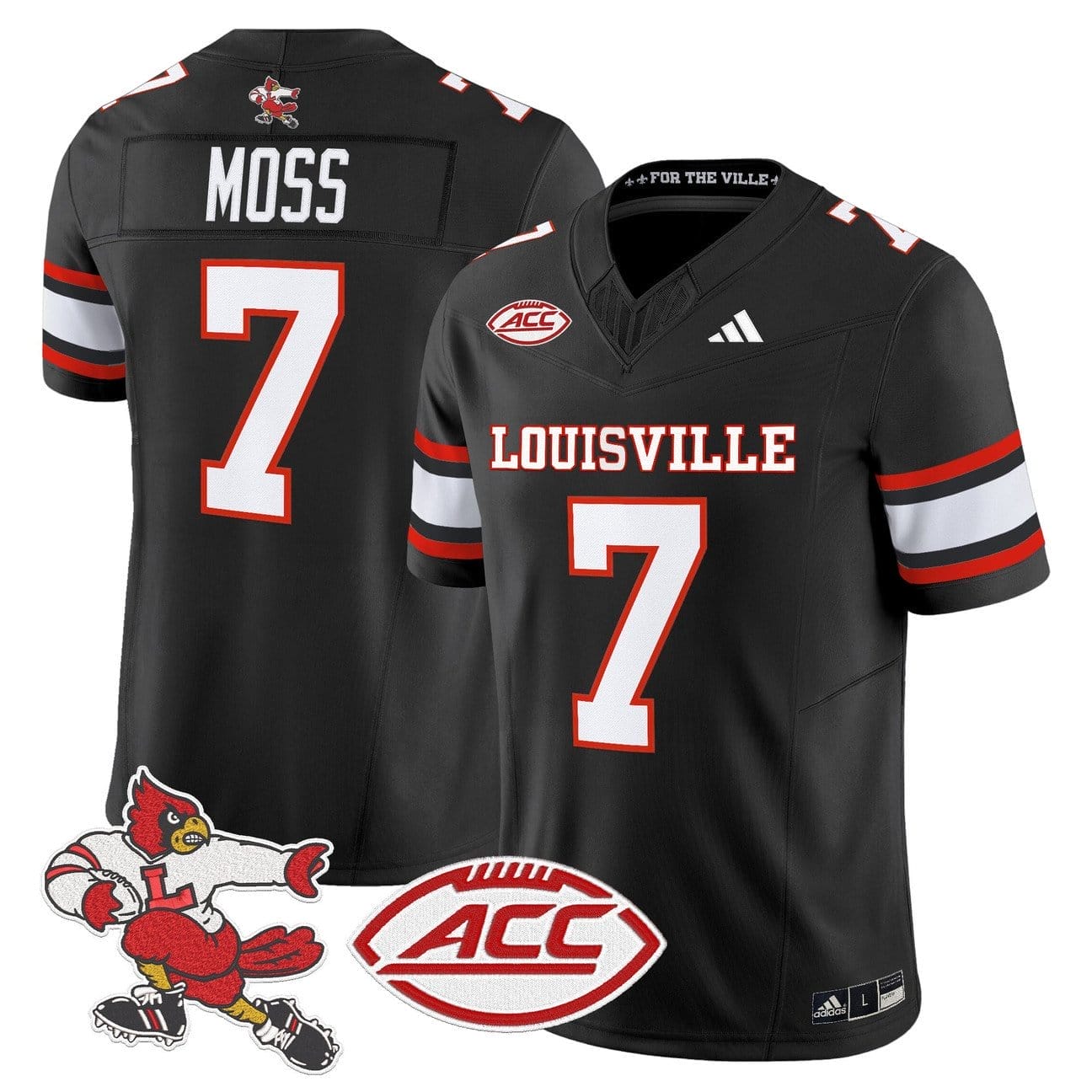 Miller Moss Jersey #7 Louisville Cardinals 2025 Vapor Limited Stitched - Image 2