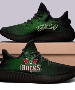 Alternative view of Milwaukee Bucks  NBA 350v Yeezy Sneakers For Men Women Fans